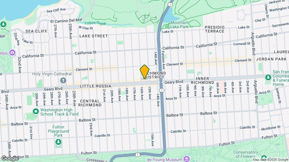 5136-5150 Geary Blvd Map and Location Details