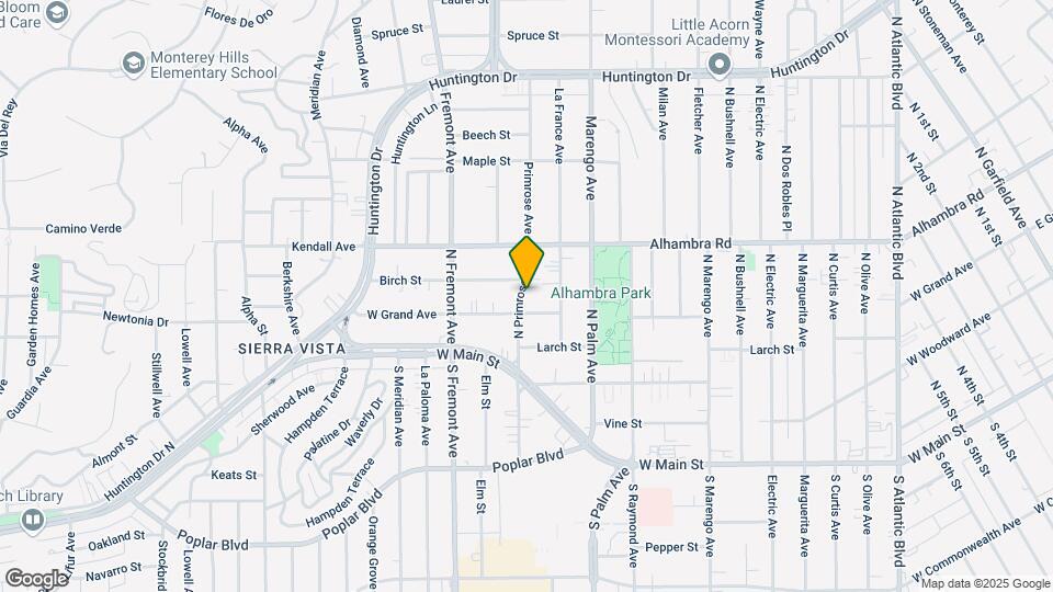 212 N Primrose Ave Mapa y Detalles de la Ubicación