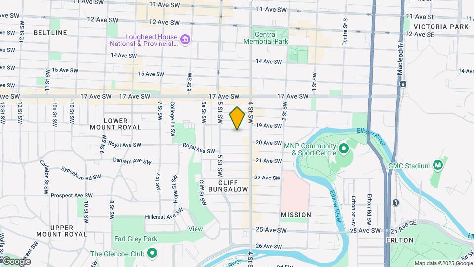 517 19 Ave SW Map and Location Details