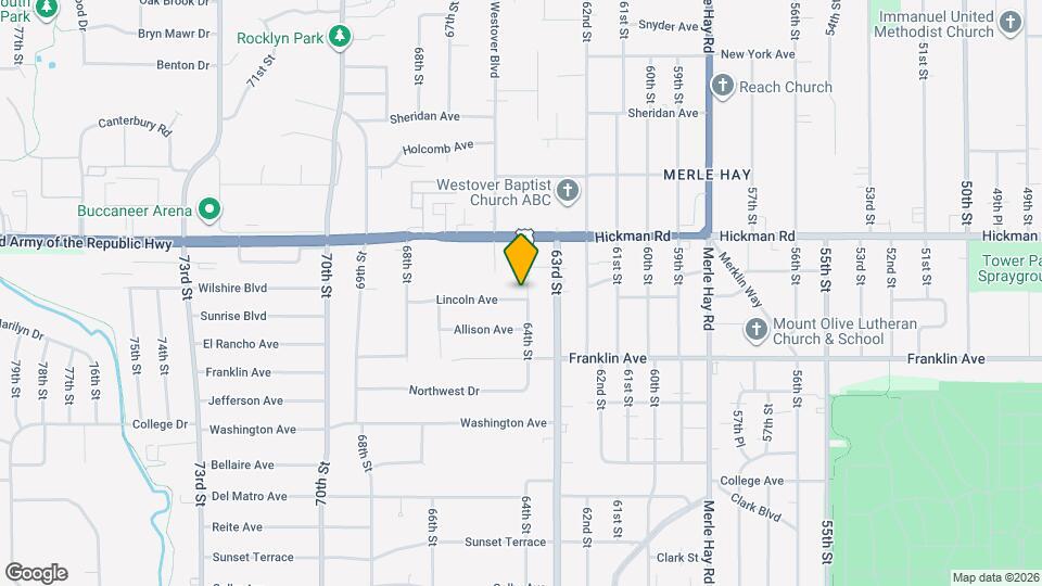 6401 Lincoln Ave Map and Location Details