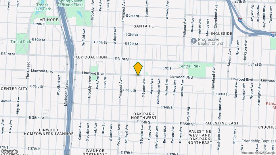 2801 E Linwood Blvd Map and Location Details