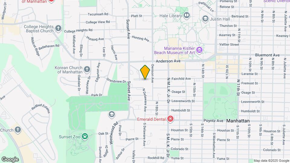 1821 Fairchild Ave Map and Location Details