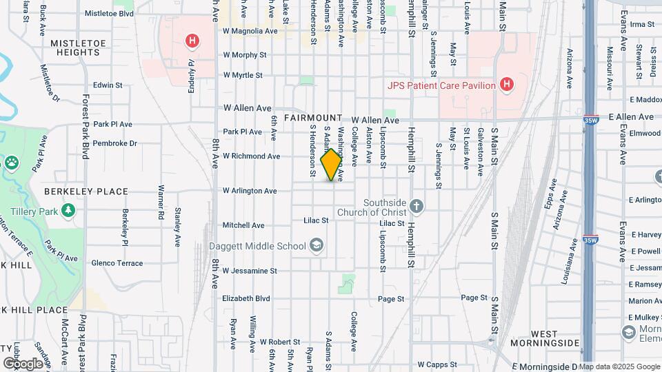 1100-1102 W Arlington Ave Mapa y Detalles de la Ubicación