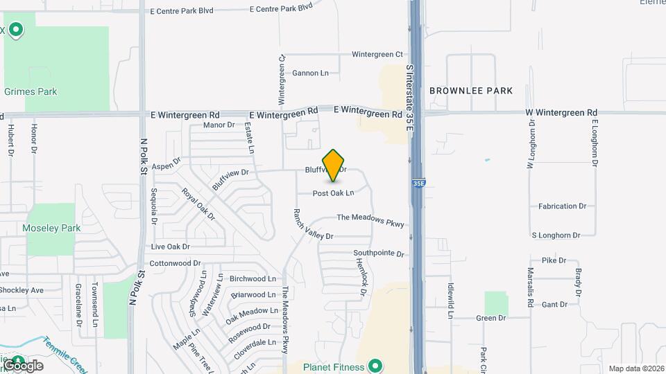 1201 Post Oak Ln Map and Location Details