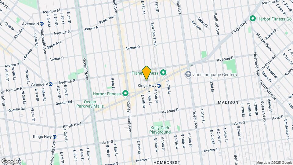 1652 E 14th St Map and Location Details