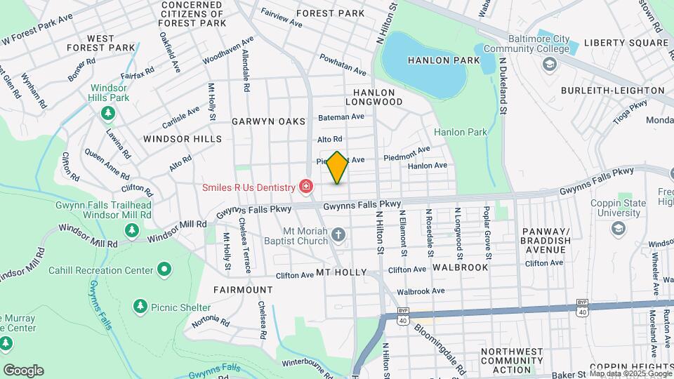 3419 Mondawmin Ave Map and Location Details