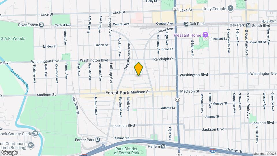 7428 Washington St Map and Location Details