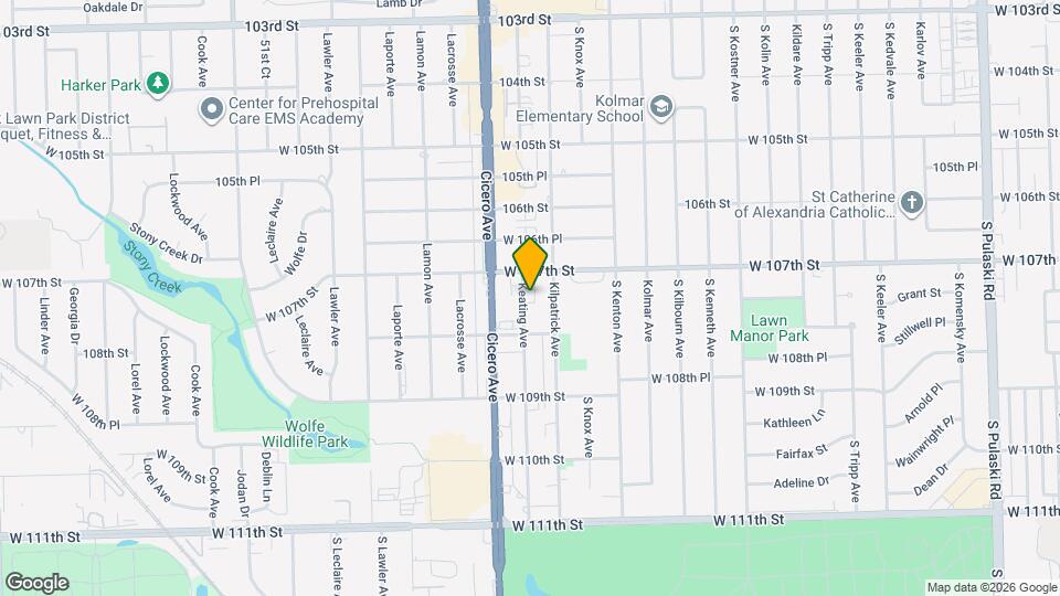 10707 Keating Ave Map and Location Details