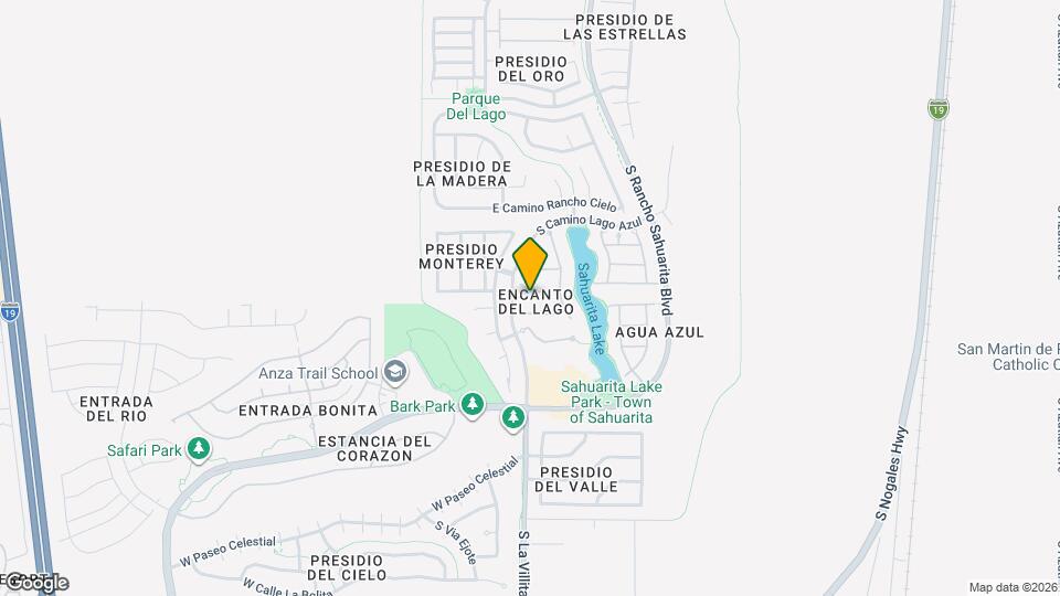 154 E Placita Lago Del Mago Map and Location Details