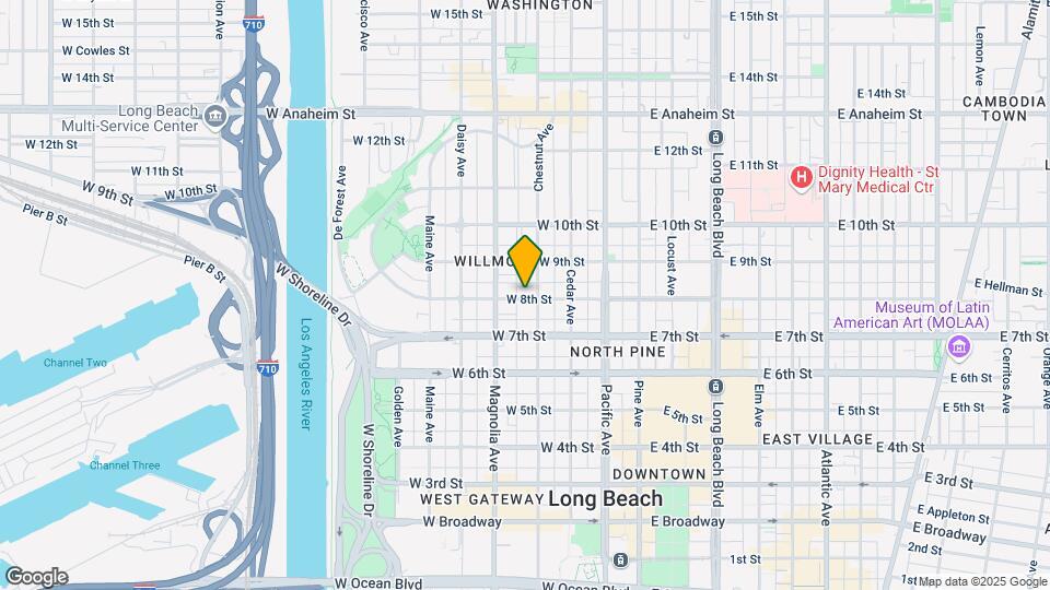 417 W 8th St Map and Location Details