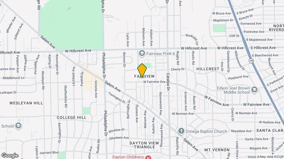 1207 W Fairview Ave Mapa y Detalles de la Ubicación