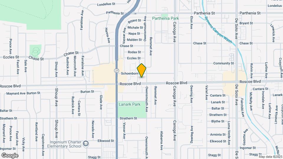 Roscoe Lanai in CANOGA PARK Mapa y Detalles de la Ubicación