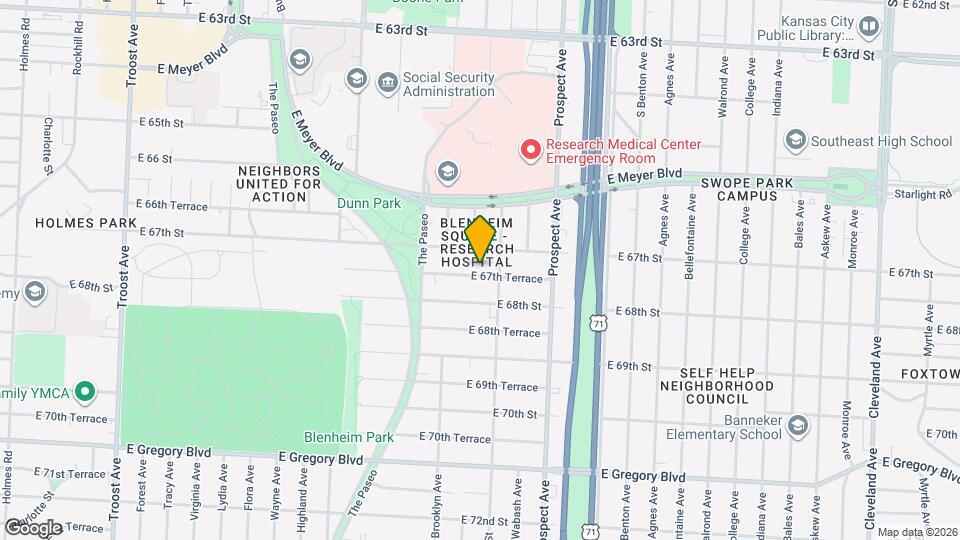 2230 E 67th Terrace Map and Location Details