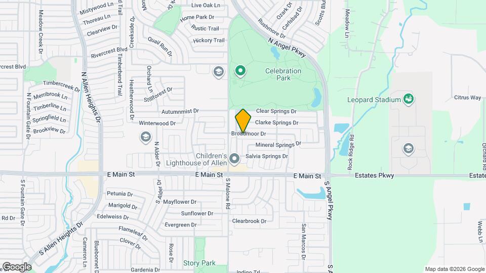 1608 Broadmoor Dr Map and Location Details