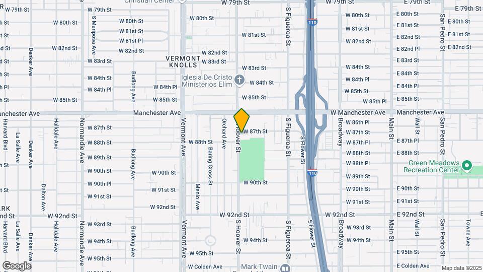 8708 S Hoover St Mapa y Detalles de la Ubicación