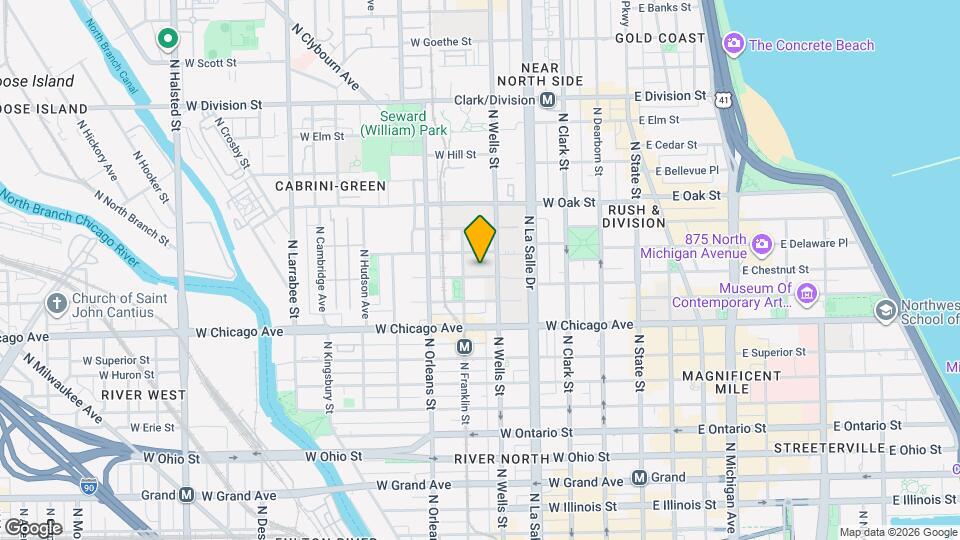 210 W Chestnut St Map and Location Details