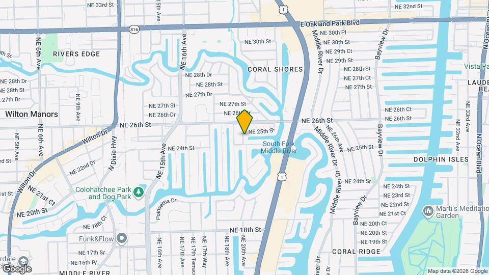 2416 NE 19th Terrace Map and Location Details