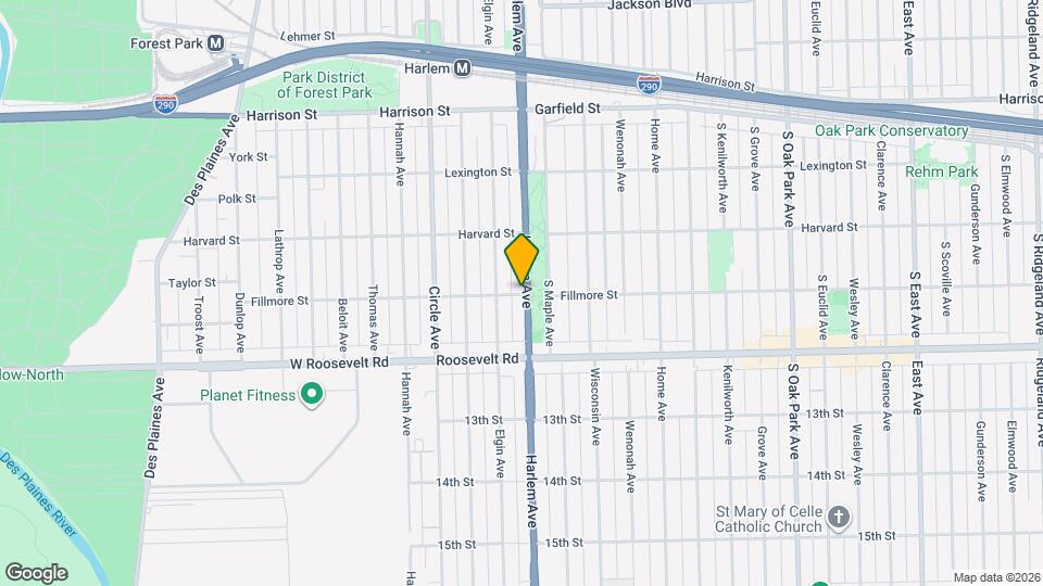 1047 S Harlem Ave, Unit SI ID1607870P Map and Location Details