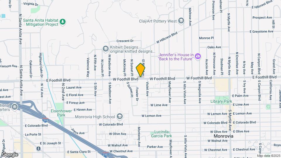 733 W Foothill Blvd Map and Location Details