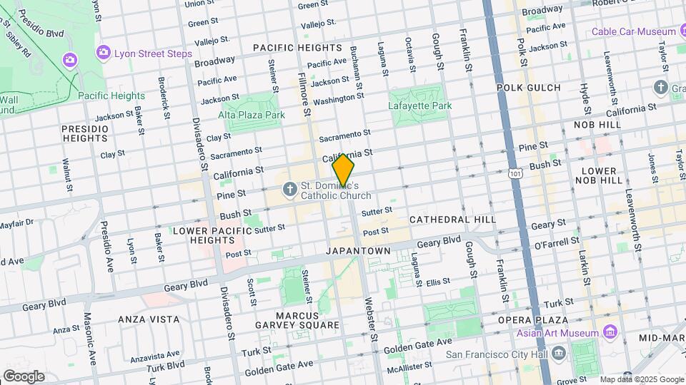 2102 Bush St Mapa y Detalles de la Ubicación