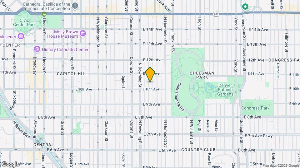 1024 N Marion St, Unit Carriage House - #301 Map and Location Details