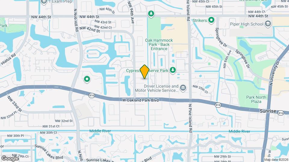 9321 NW 35th Manor Mapa y Detalles de la Ubicación