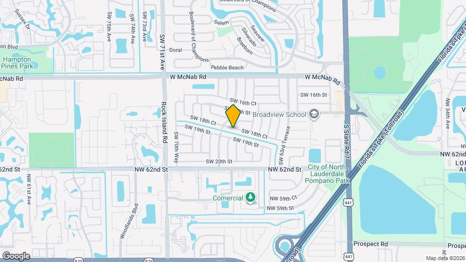 6710 SW 18th Ct Map and Location Details