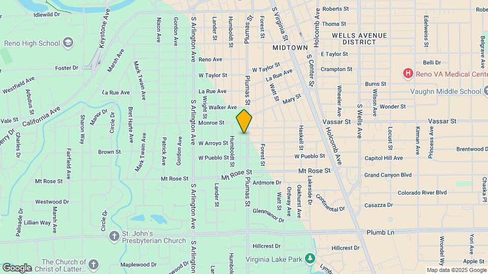 1265 Plumas St Map and Location Details