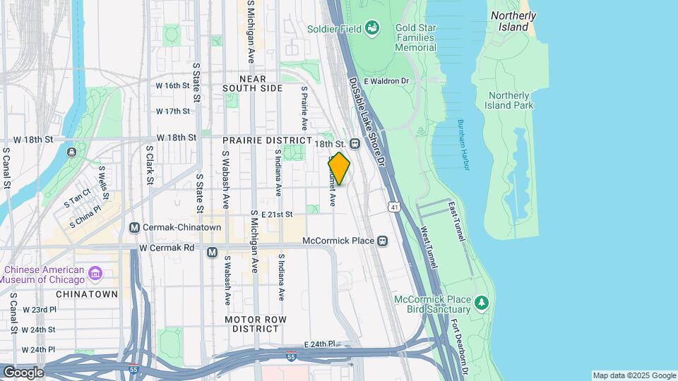 2001 S Calumet Ave Mapa y Detalles de la Ubicación