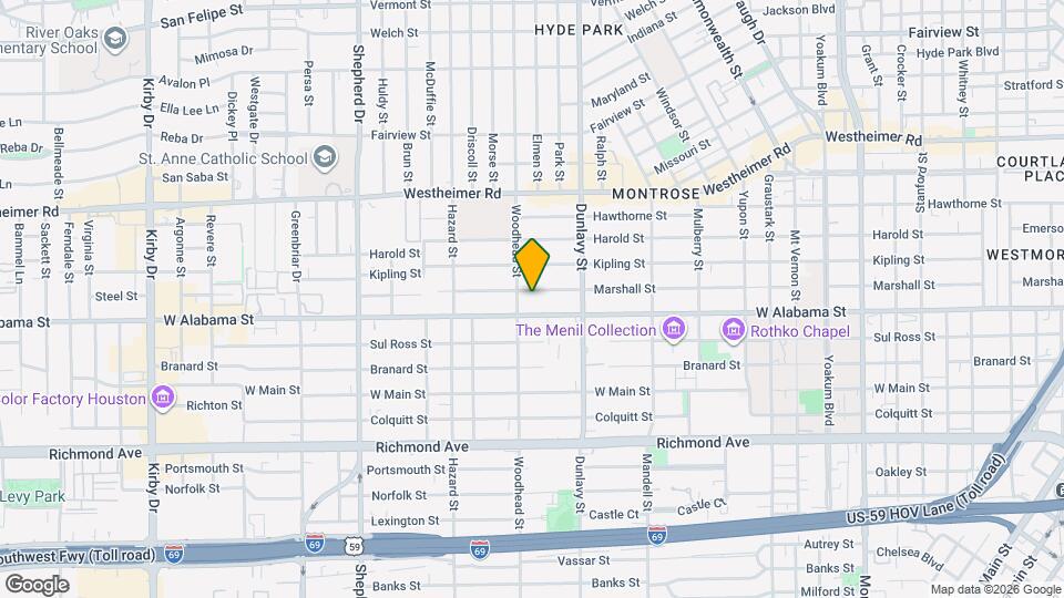 1749 Marshall St Map and Location Details