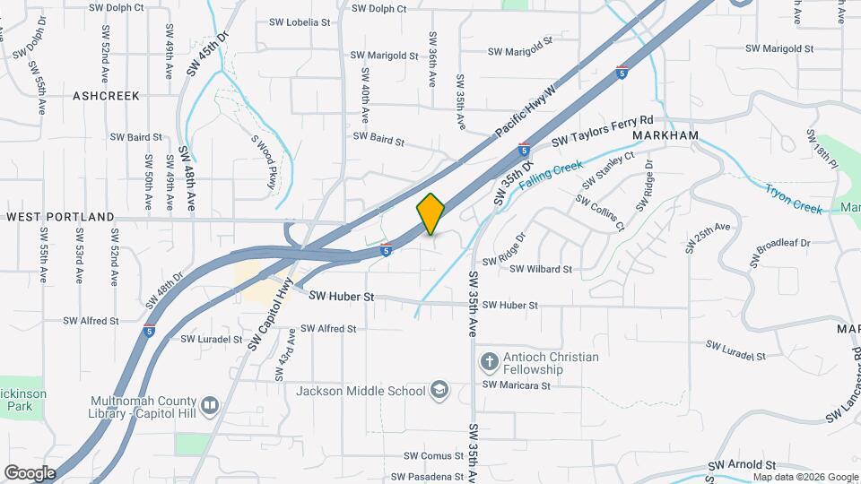 3641 SW Evelyn St Map and Location Details