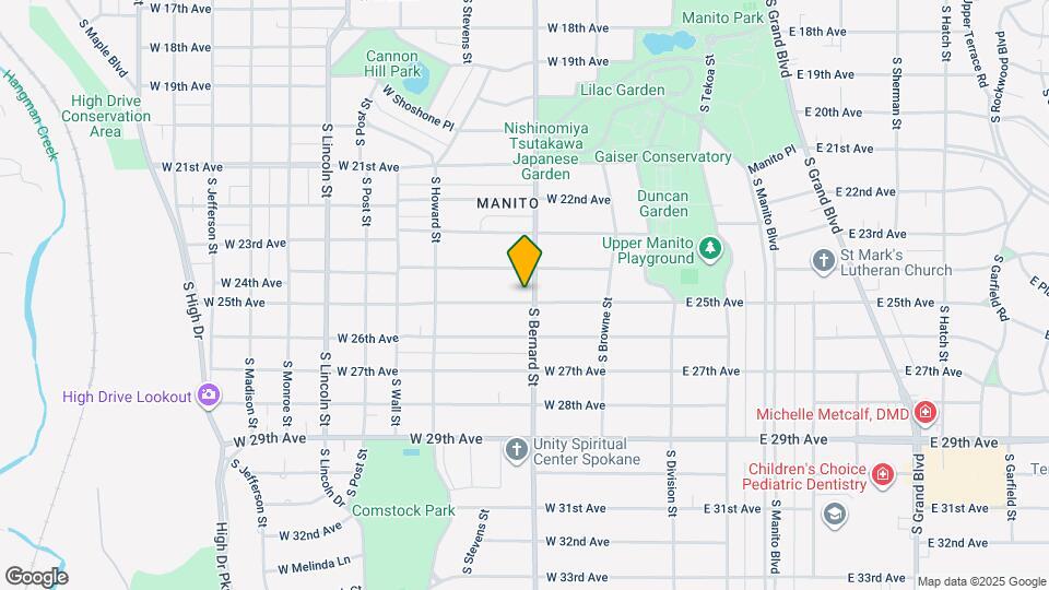 408 W 25th Ave Map and Location Details