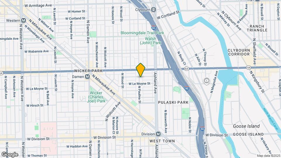 1521 N Paulina St Map and Location Details