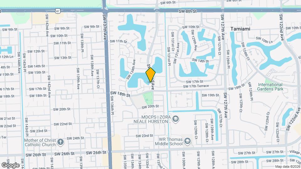 13201 SW 17th Ln, Unit Lake Front Down First Floor Map and Location Details