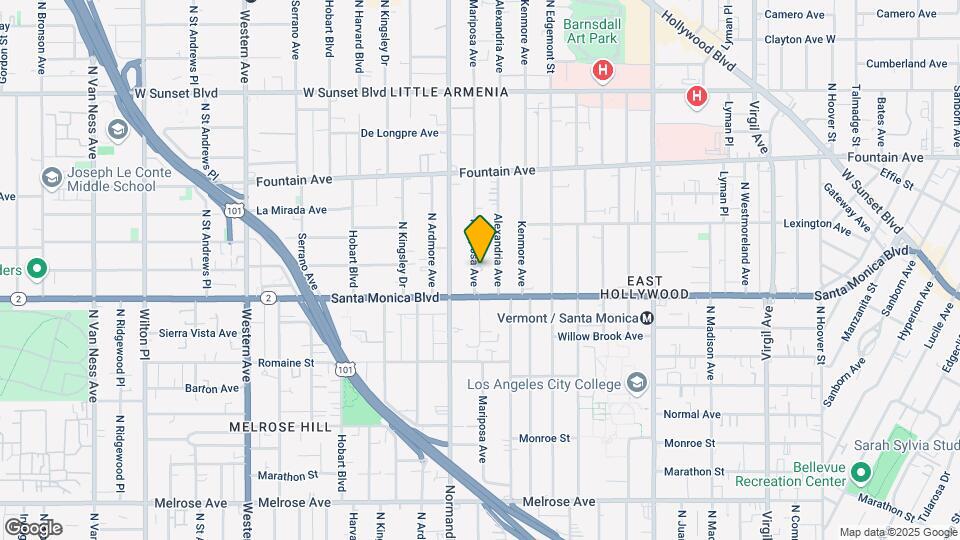 1130 Mariposa Ave Map and Location Details