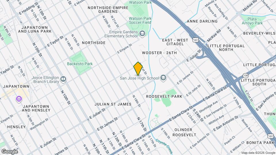 345 N 20th St Map and Location Details