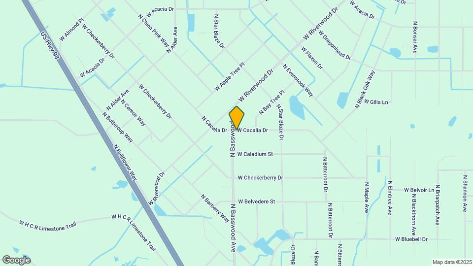 8955 N Basswood Ave Map and Location Details