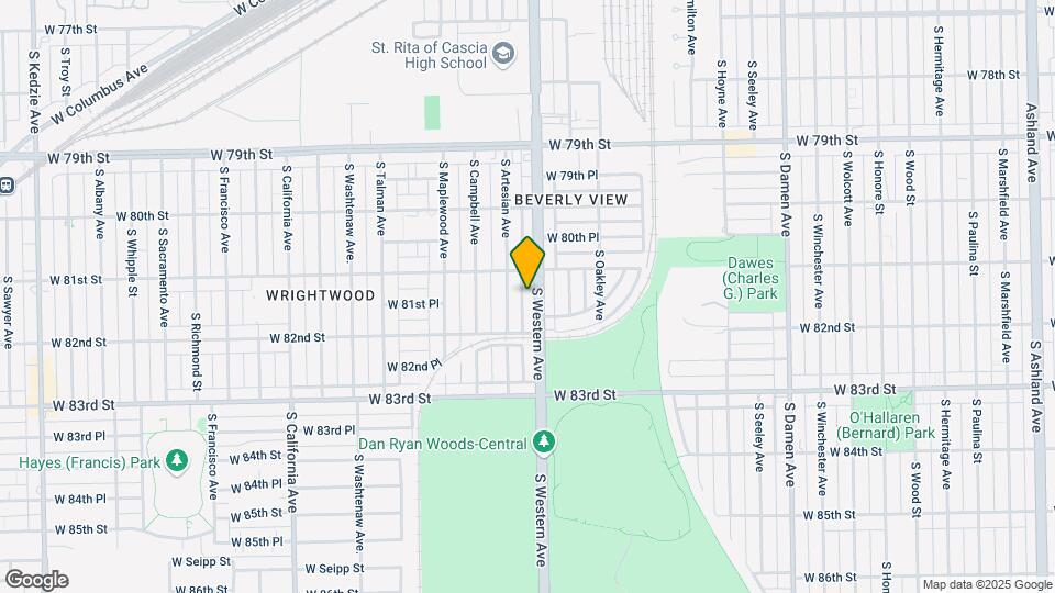 8124 S Western Ave. Chicago IL Map and Location Details