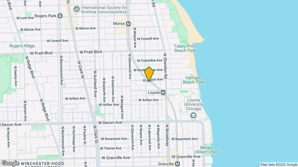 6581 N Lakewood Ave Map and Location Details