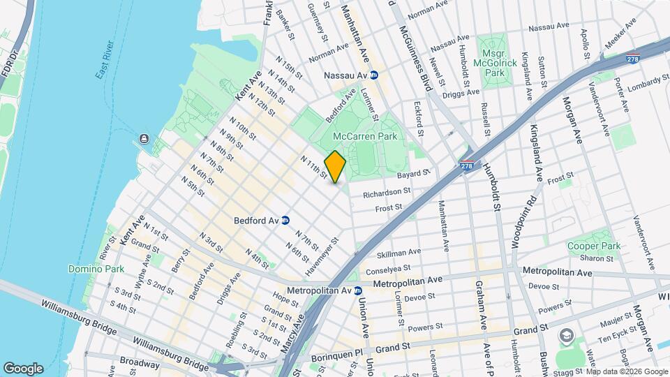 214 N 11th St, Unit 1A Map and Location Details