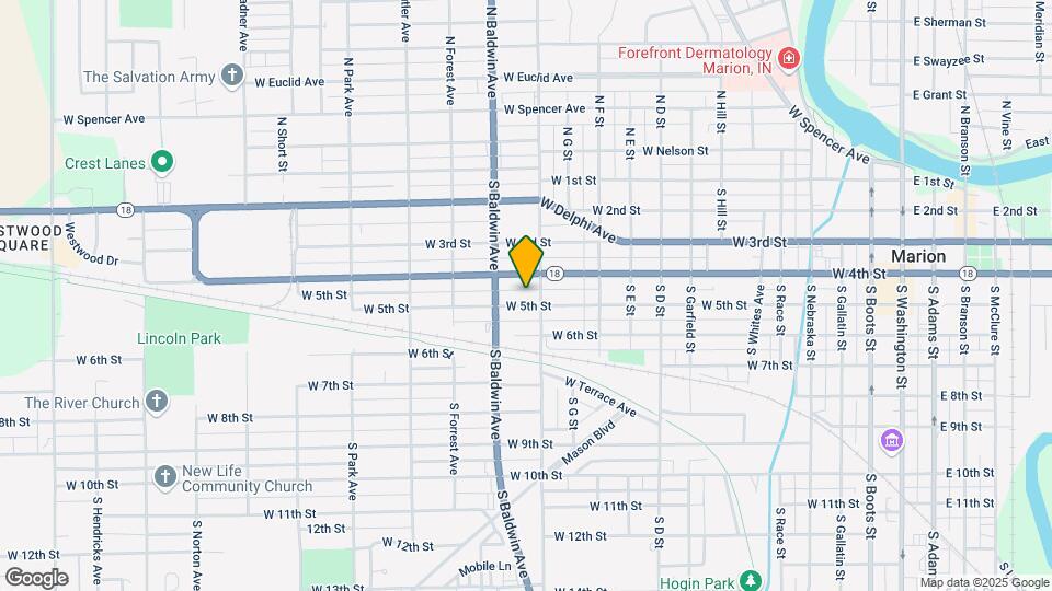 1306 W 5th St Map and Location Details