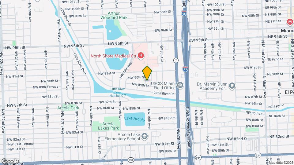 8915 NW 10th Ave Map and Location Details