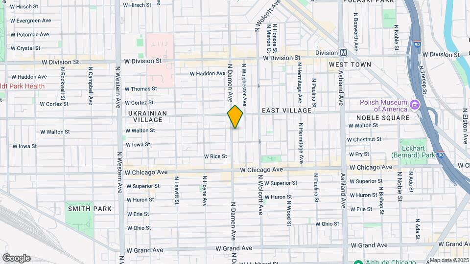 921 N Damen Ave, Unit 3 Map and Location Details