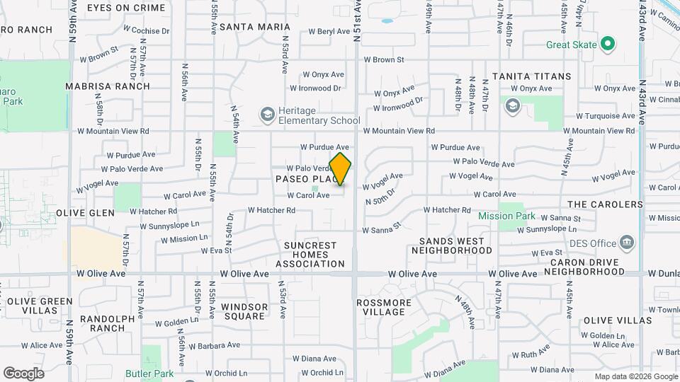 5112 W Carol Ave Map and Location Details