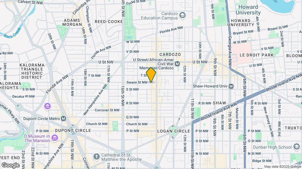 1402-1404 Swann St NW Map and Location Details