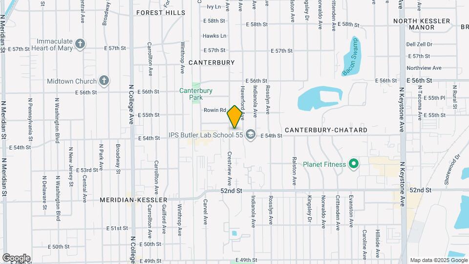 1230 E 54th St Map and Location Details