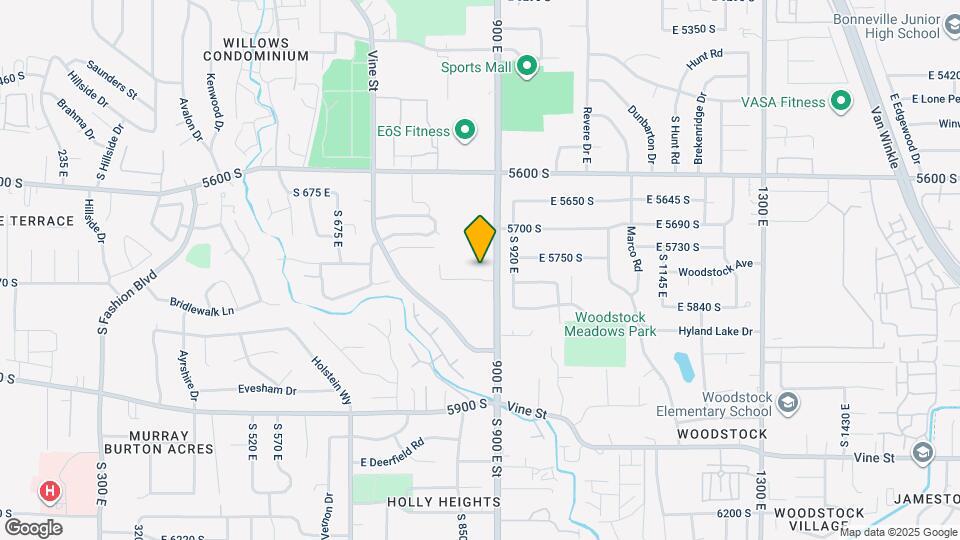 5700 South 900 East, Unit Rivendell 5700 #3 Map and Location Details