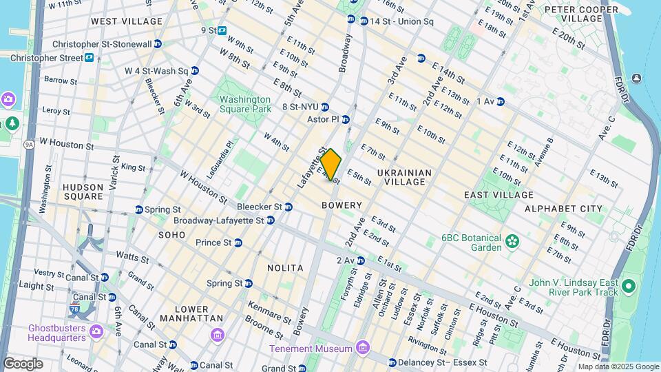 354 Bowery Mapa y Detalles de la Ubicación
