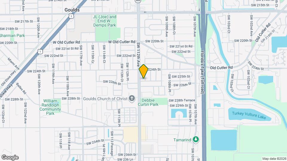 11101 SW 225th Ter, Unit A Map and Location Details