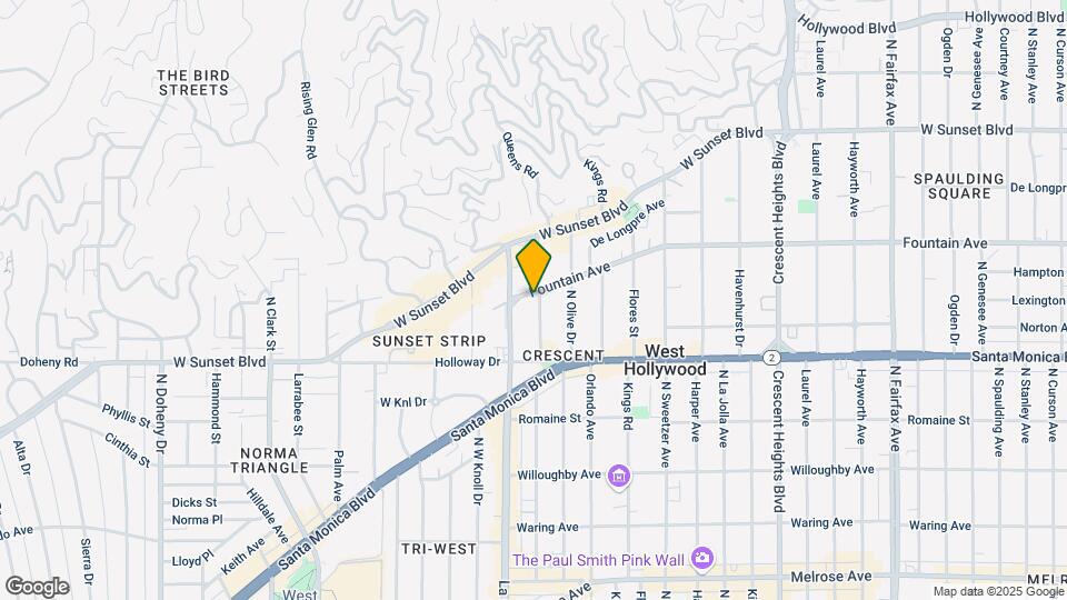 8468 Fountain Ave Map and Location Details